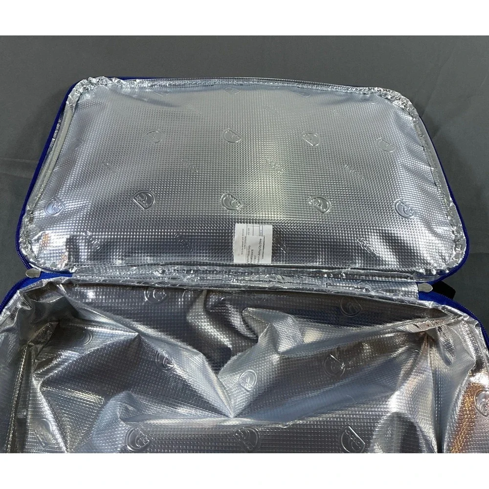 Igloo 9x13‎ Large Meal Carrier Insulated Cooler Bag Blue White Ikat Quatrefoil